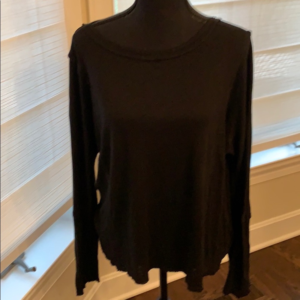NWOT Michael Stars Supima cotton black top!
